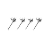 20PCS Stainless Steel Ball Ear Hooks for DIY Earrings