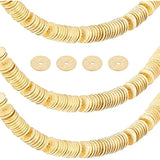 300pcs 6mm Brass Heishi Disc Beads Golden Spacer Rondelle 1.2mm Hole