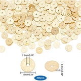 300pcs 6mm Brass Heishi Disc Beads Golden Spacer Rondelle 1.2mm Hole