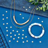 300pcs 6mm Brass Heishi Disc Beads Golden Spacer Rondelle 1.2mm Hole