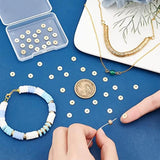 300pcs 6mm Brass Heishi Disc Beads Golden Spacer Rondelle 1.2mm Hole