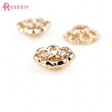 20PCS 8MM 24K Silver Rose Beads Caps DIY Jewelry Findings