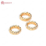 50PCS Brass Twisted Wire Rings Closed Rings Jewelry Making Supplies