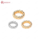 50PCS Brass Twisted Wire Rings Closed Rings Jewelry Making Supplies