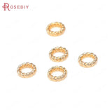 50PCS Brass Twisted Wire Rings Closed Rings Jewelry Making Supplies