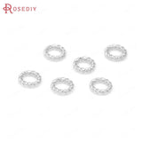 50PCS Brass Twisted Wire Rings Closed Rings Jewelry Making Supplies