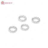 50PCS Brass Twisted Wire Rings Closed Rings Jewelry Making Supplies