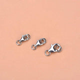 5PCS S925 Sterling Silver Lobster Clasp Spring Buckle DI