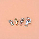 5PCS S925 Sterling Silver Lobster Clasp Spring Buckle DI
