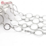 12MM+8MM Round Closed Rings Link Chains Brass Necklace Chains