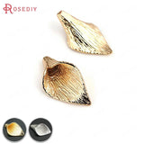 6PCS 24K Brass Flower Tassel Caps Diy Jewelry Findings