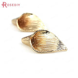 6PCS 24K Brass Flower Tassel Caps Diy Jewelry Findings