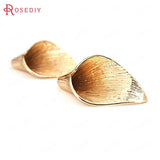 6PCS 24K Brass Flower Tassel Caps Diy Jewelry Findings