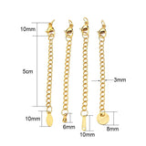 5pcs Stainless Steel Extender Tail Chain Lobster Clasps Hooks For Jewelry