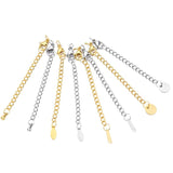5pcs Stainless Steel Extender Tail Chain Lobster Clasps Hooks For Jewelry