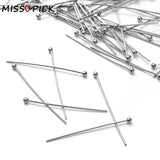 100Pcs 15-50mm Silver SS Ball Head Pins DIY Jewelry Making Findings Earrings