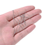 100Pcs 15-50mm Silver SS Ball Head Pins DIY Jewelry Making Findings Earrings