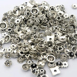 200pcs Mixed Size Tibetan Silver Bead Caps for Jewelry Making DIY Needlework