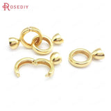 24K Brass Round Heart Bow Connect Clasps for Jewelry Making