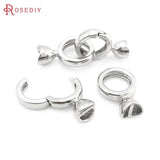 24K Brass Round Heart Bow Connect Clasps for Jewelry Making