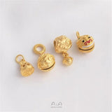 Vietnam Sand Swallowed Beast Bell Pendant Hand Rope Necklace DIY