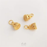 Vietnam Sand Swallowed Beast Bell Pendant Hand Rope Necklace DIY