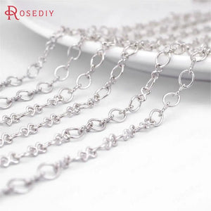 3.5MM Copper Round Oval Link Chains Necklace Chains - 5 Meters