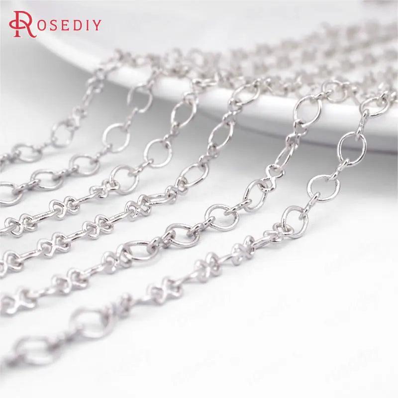 3.5MM Copper Round Oval Link Chains Necklace Chains - 5 Meters