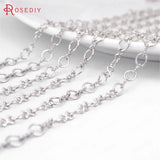 3.5MM Copper Round Oval Link Chains Necklace Chains - 5 Meters