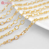 3.5MM Copper Round Oval Link Chains Necklace Chains - 5 Meters