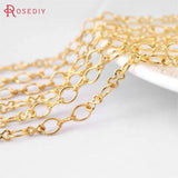 3.5MM Copper Round Oval Link Chains Necklace Chains - 5 Meters