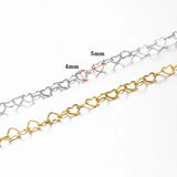 Stainless Steel Love Heart Chains for Jewelry Making