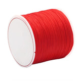 Red Nylon Cord Beading Thread Chinese Knot Macrame Cord Bracelet