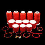 Red Nylon Cord Beading Thread Chinese Knot Macrame Cord Bracelet