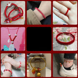 Red Nylon Cord Beading Thread Chinese Knot Macrame Cord Bracelet