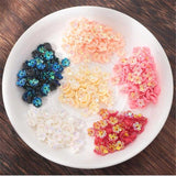 50pcs 8mm Resin Flower Spacer Beads for DIY Hair Clip Jewelry Making Accessories