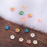 50pcs 8mm Resin Flower Spacer Beads for DIY Hair Clip Jewelry Making Accessories
