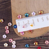 50pcs 8mm Resin Flower Spacer Beads for DIY Hair Clip Jewelry Making Accessories