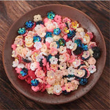 50pcs 8mm Resin Flower Spacer Beads for DIY Hair Clip Jewelry Making Accessories