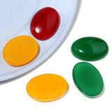 10PCS Natural Jade Cabochons 10x14/13x18/18x25mm Oval Red/Green/Yellow