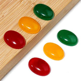 10PCS Natural Jade Cabochons 10x14/13x18/18x25mm Oval Red/Green/Yellow
