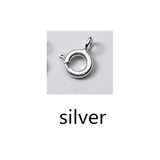 925 Sterling Silver Spring Clasp 18k Plating DIY Bracelet Necklace Loop Buckle