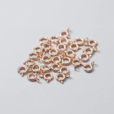 925 Sterling Silver Spring Clasp 18k Plating DIY Bracelet Necklace Loop Buckle