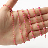 1 Meter Gold Wire Wrapped Rosary Chain Beads for Jewelry Making
