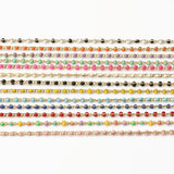 1 Meter Gold Wire Wrapped Rosary Chain Beads for Jewelry Making
