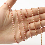 1 Meter Gold Wire Wrapped Rosary Chain Beads for Jewelry Making