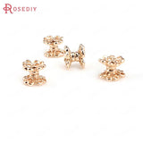 10PCS 5x6MM Brass Flower Beads Caps for Jewelry Making