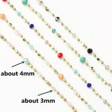 Stainless Steel Chain Stone Beads for DIY Jewelry Making