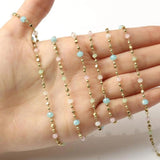 Stainless Steel Chain Stone Beads for DIY Jewelry Making