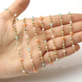 Stainless Steel Chain Stone Beads for DIY Jewelry Making